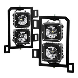 Spyder Dodge Ram 2013-2018 1500 Only Full LED Fog Lights W/Bracket and Universal Switch- Clear