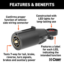 Load image into Gallery viewer, Curt 7-Way RV Blade Connector Tester