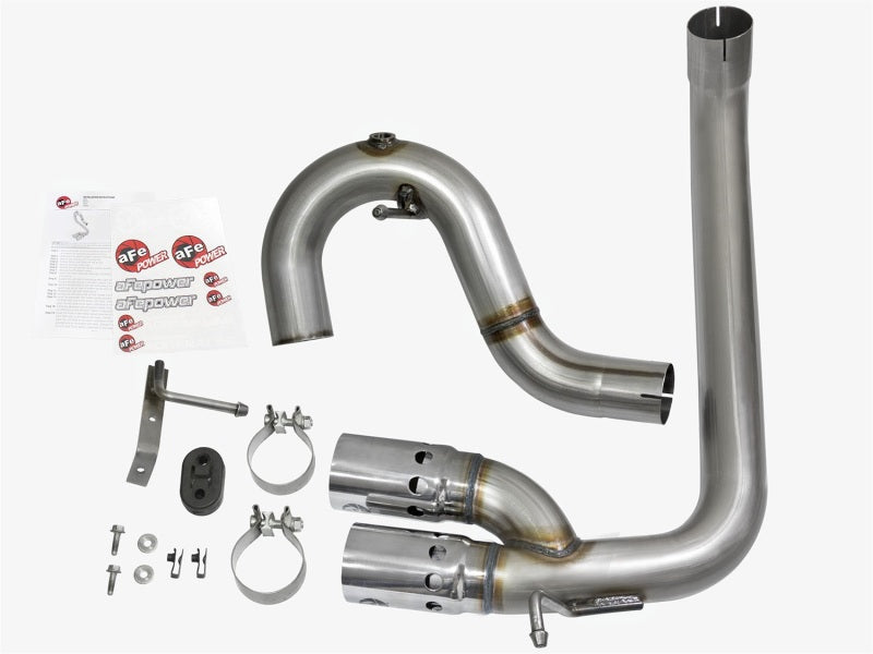 aFe Rebel Series DPF-Back 3in Side Exit SS Exhaust w/ IC Polished Tips 2016 GM Colorado/Canyon 2.8L