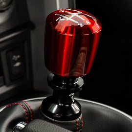 Raceseng Ashiko Shift Knob (Gate 5 Engraving) Porsche 911-997 / Cayman 987 Adapter - Red Translucent
