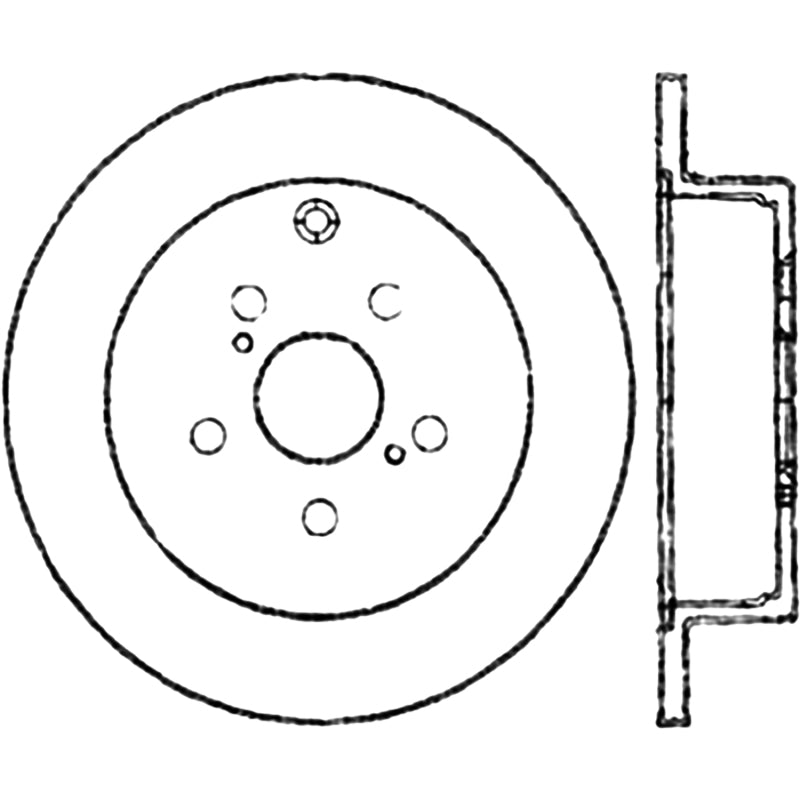 StopTech Power Slot 00-05 Celica GTS/01-05 GT/05-09 tC CRYO Rear Right Rotor