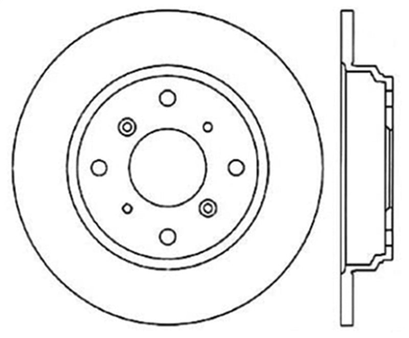 StopTech 92-96 Honda Prelude S/SE/Si/V-Tec / 86-88 Acura Legend Slotted & Drilled Left Rear Rotor