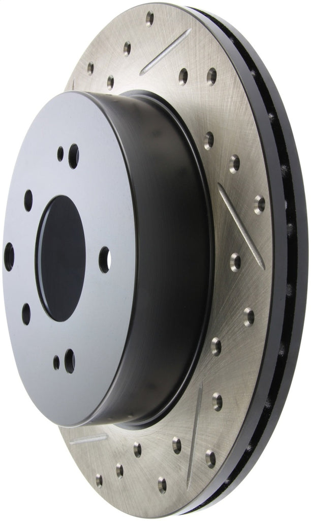 StopTech 06-09 Mitsubishi Eclipse (Exc Turbo) Slotted & Drilled Right Rear Rotor