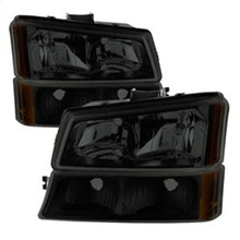 Load image into Gallery viewer, xTune Chevy Silverado 2500HD 03-06 Crystal Headlights w/ Bumper Lights HD-JH-CSIL03-AM-BSM-SET