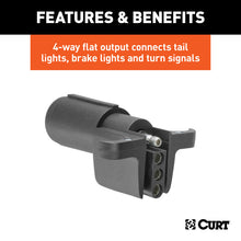 Load image into Gallery viewer, Curt Electrical Adapter (6-Way Round Vehicle to 4-Way Flat Trailer)