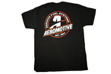 Load image into Gallery viewer, Aeromotive Standard Logo Black/Red T-Shirt - Small