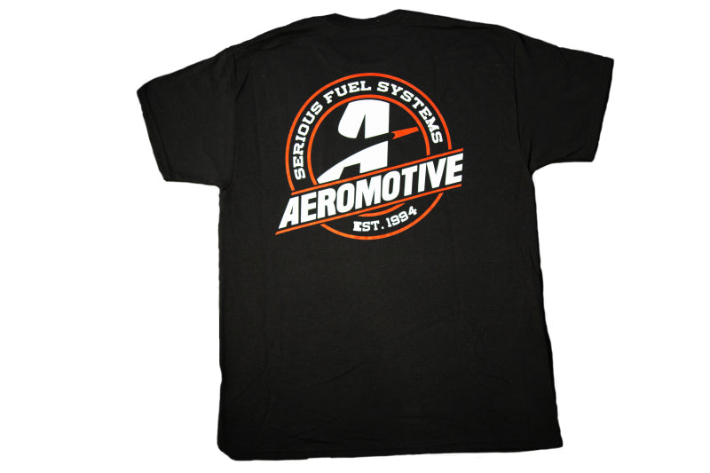 Aeromotive Standard Logo Black/Red T-Shirt - XX-Large