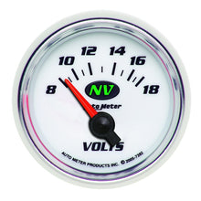Load image into Gallery viewer, Autometer Voltmeter 52.4mm Short Sweep Electric 8-18 Volts