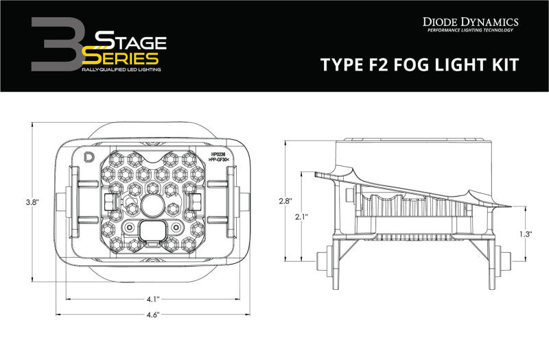 Diode Dynamics SS3 Sport Type F2 Kit ABL - White SAE Driving