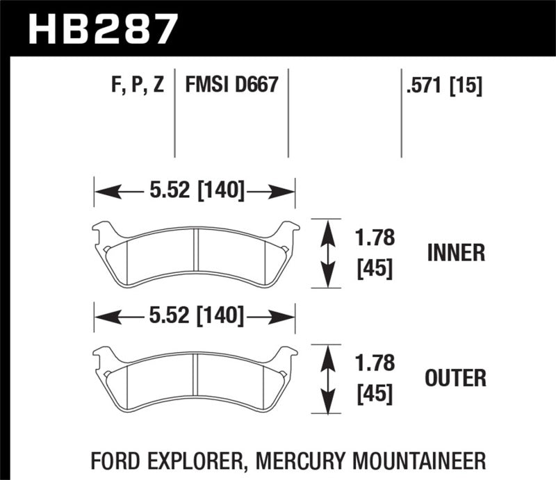 Hawk Performance Ceramic Street Brake Pads