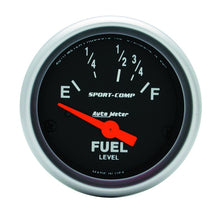 Load image into Gallery viewer, Autometer Sport Comp 52mm 16-158 Ohms Electronic Fuel Level Gauge