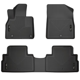 Husky Liners 2020 Kia Telluride Weatherbeater Black Front & 2nd Seat Floor Liners - GTR Auto