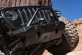 ICON 2018+ Jeep Wrangler JL / 2020+ Jeep Gladiator JT Pro Recessed Impact Front Bumper w/Bar & Tabs - GTR Auto