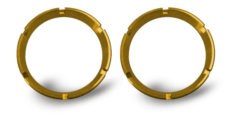 KC HiLiTES FLEX Series Colored Bezel Rings (2 Pack) - Gold