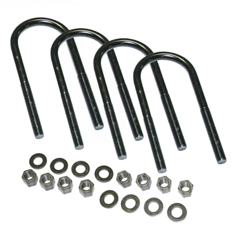 Superlift U-Bolt 4 Pack 1/2x2 7/8x10 Round w/ Hardware