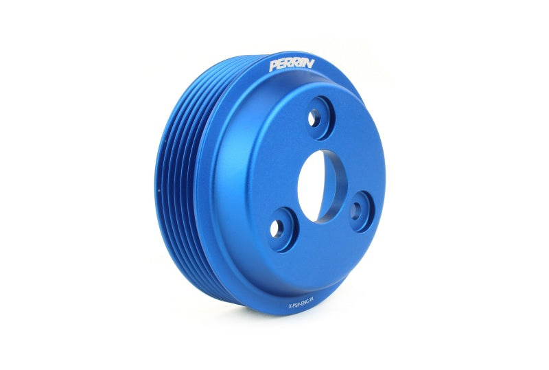 PERRIN 22-25 Subaru WRX / 21-25 Crosstrek / 20-25 LGT/OBXT/FXT Lightweight Water Pump Pulley - Blue - GTR Auto