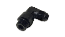 Load image into Gallery viewer, Vibrant -10AN Male Flare to Male -10AN ORB Swivel 90 Degree Adapter Fitting - Anodized Black