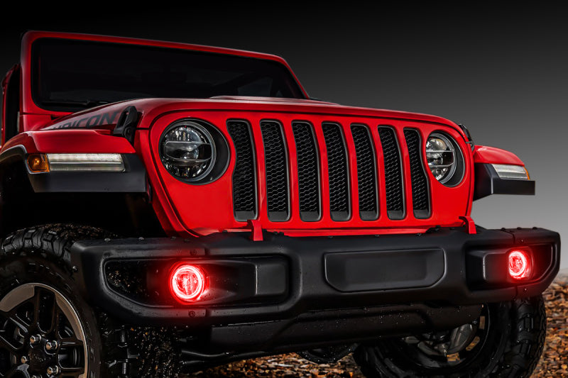 Oracle Jeep Wrangler JL/Gladiator JT LED Surface Mount Fog Light Halo Kit - ColorSHIFT - GTR Auto