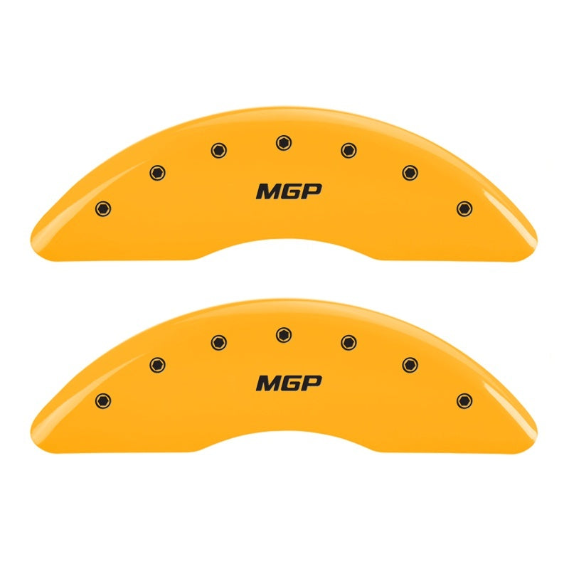 MGP 2 Caliper Covers Engraved Front MGP Yellow Finish Black Characters 2004 GMC Canyon