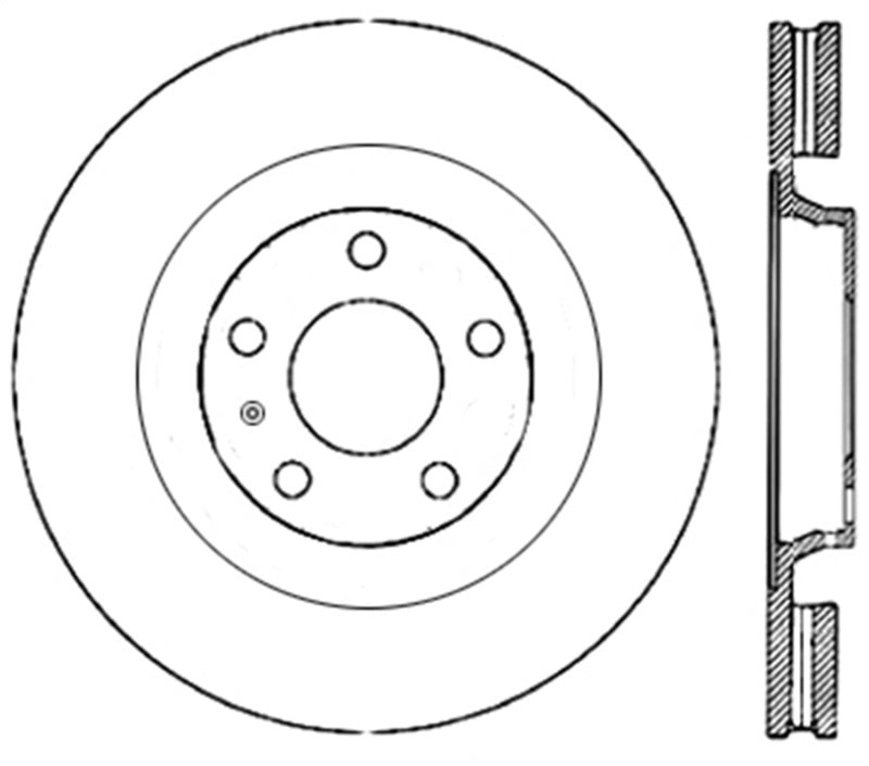 StopTech 08-11 Audi S5 / 2010 Audi S4 Drilled Right Rear Cryo Rotor