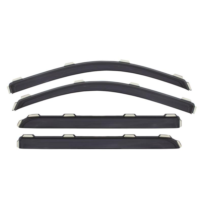 AVS 04-12 Chevy Colorado Crew Cab Ventvisor In-Channel Front & Rear Window Deflectors 4pc - Smoke - GTR Auto