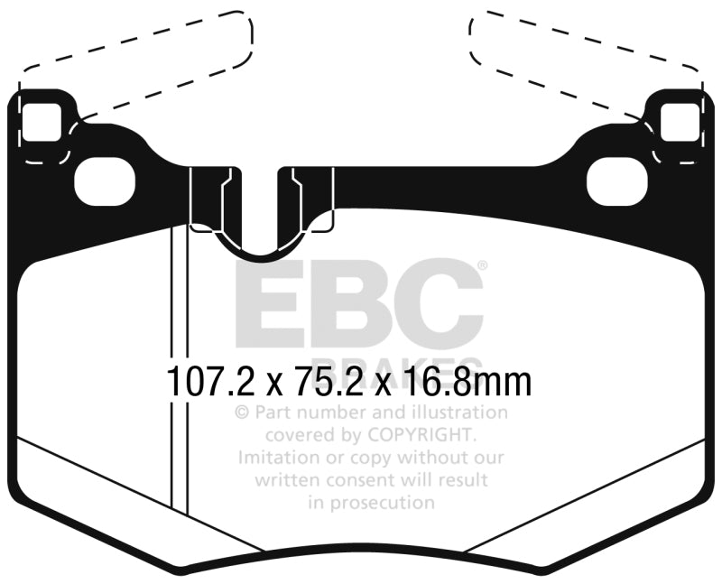 EBC 2016+ Lexus GS-F 5.0L Greenstuff Rear Brake Pads