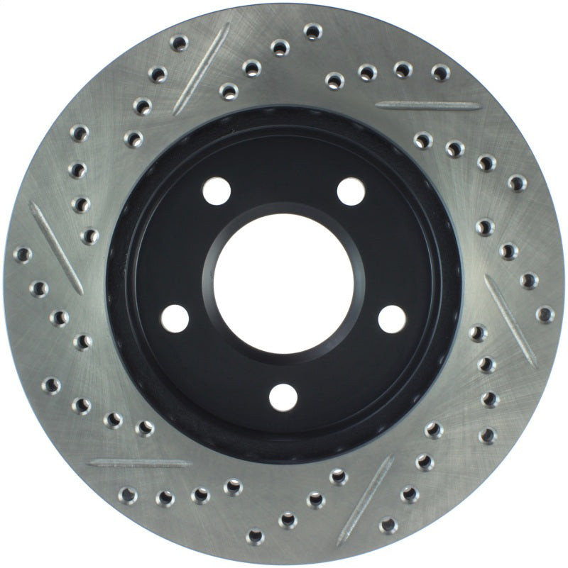 StopTech Power Slot 90-96 Buick Century / 90-96 Olds Cutlass Ciera Fr Left Drilled & Slotted Rotor