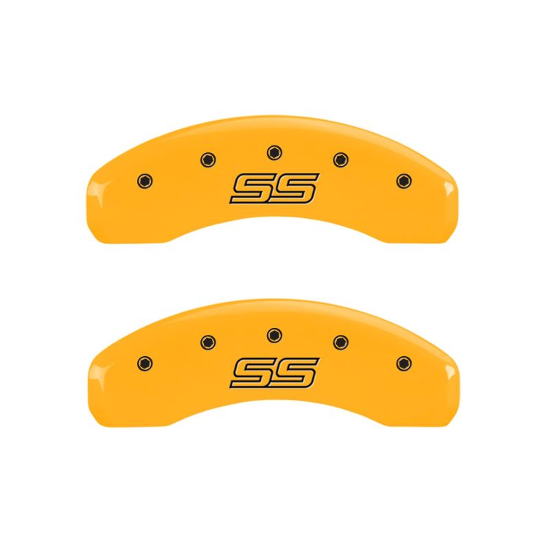 MGP 4 Caliper Covers Engraved Front & Rear Trailblazer SS Yellow Finish Black Char 2004 Chevy SSR