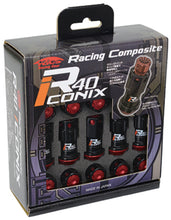 Load image into Gallery viewer, Project Kics 16+4 Black Lock &amp; Lug Nuts R40 Iconix w/ Aluminum Cap (Black) - 12X1.50
