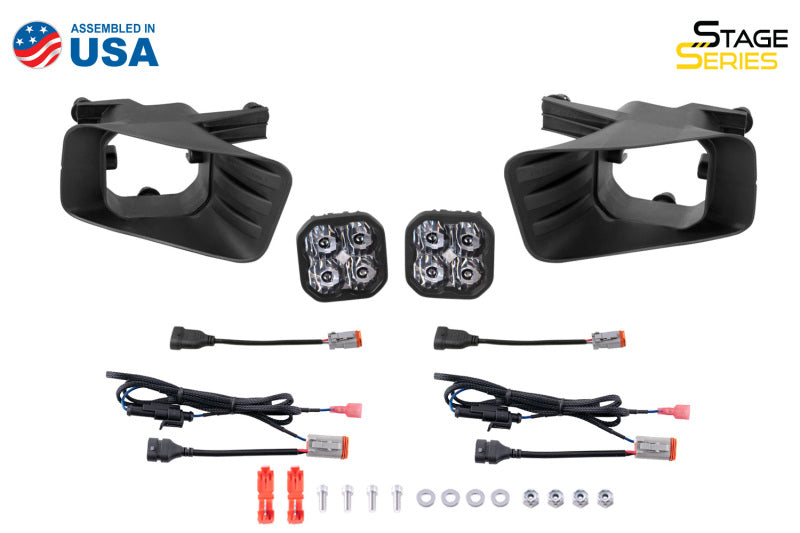 Diode Dynamics SS3 Ram Horizontal LED Fog Light Kit Sport - White SAE Driving