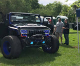 Oracle Vector Jeep Wrangler JK Grille LED Halo Kit - Blue