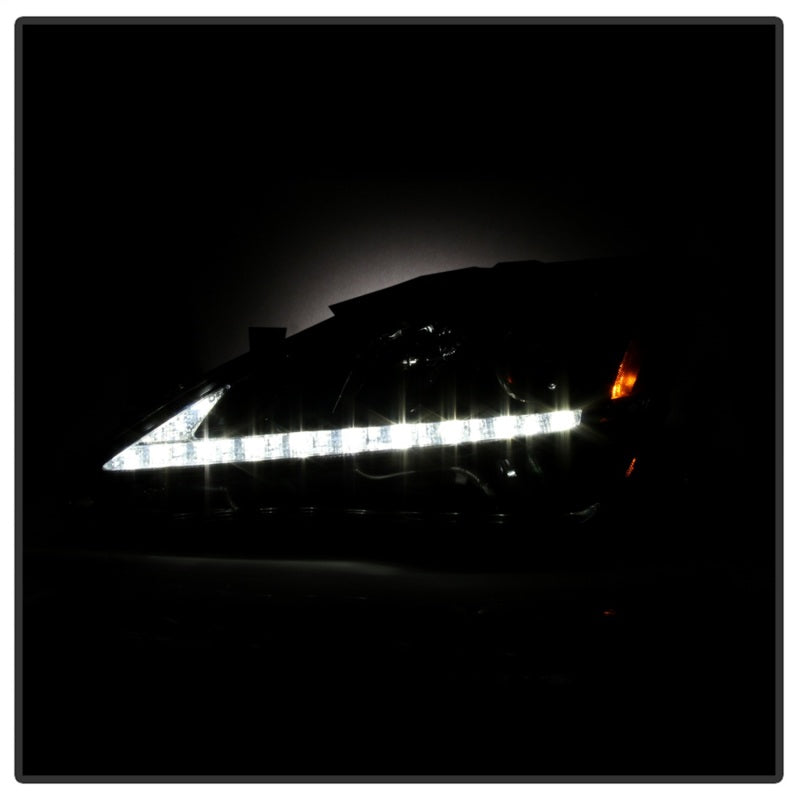 Spyder Lexus IS 250/350 2006-2010 Projector Headlights DRL Black Smoke PRO-YD-LIS06-DRL-BSM
