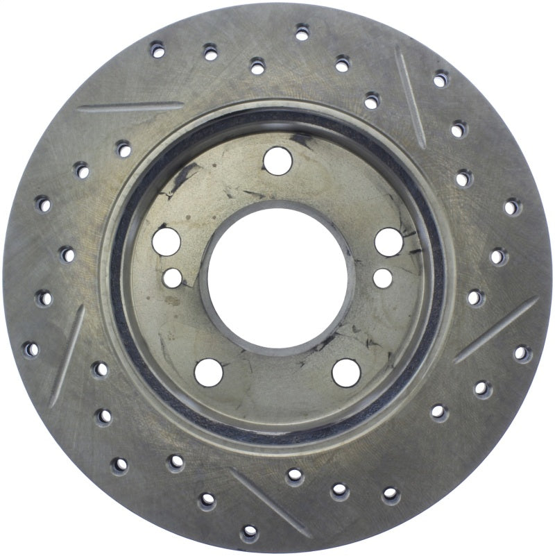 StopTech 94-96 Nissan 240SX SportStop Slotted & Drilled Front Right Rotor