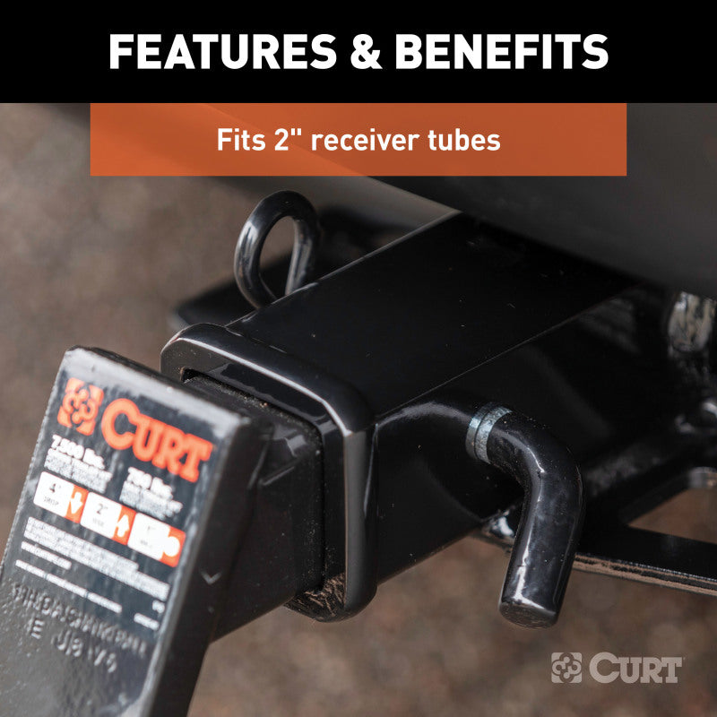 Curt 5/8in Hitch Pin (2in Receiver Zinc w/Rubber Grip)