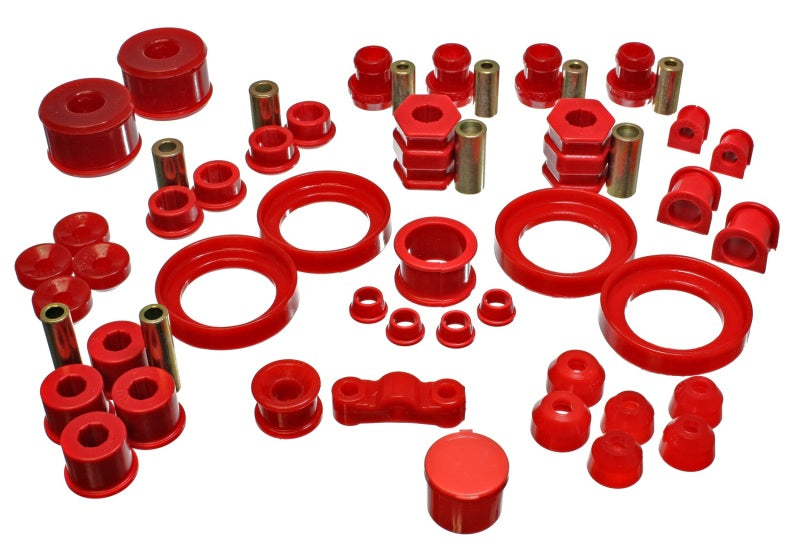Energy Suspension 99-00 Honda Civic Si Red Hyper-Flex Master Bushing Set - GTR Auto