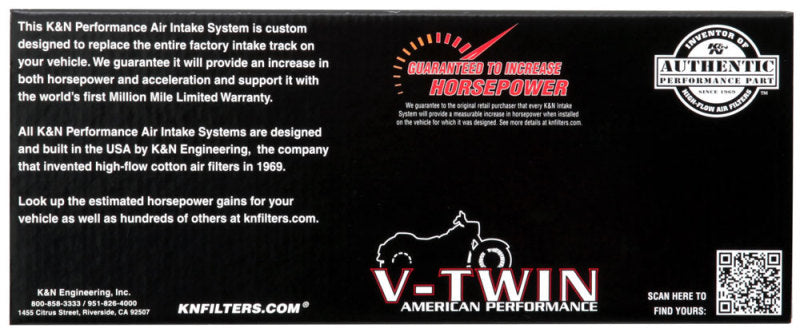 K&N Intake System for Harley-Davidson - Color (Red) - Style (Triangle) - Size (6-8)