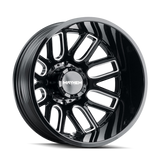 Mayhem 8107D Cogent Dually 22x8.25/8x165.1 BP/-192mm Offset/121.3mm Hub Black w/ Milled Spokes Wheel