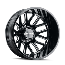 Load image into Gallery viewer, Mayhem 8107D Cogent Dually 20x8.25 / 8x200 BP / -232mm Offset / 142mm Hub Blk w/ Milled Spokes Wheel