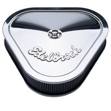 Load image into Gallery viewer, Edelbrock Air Cleaner Pro-Flo Series Triangular Steel Top 14 125In X 13 375In X 3 5In Chrome