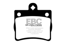 Load image into Gallery viewer, EBC 95-97 Mercedes-Benz C220 (W202) 2.2 (Single Pin Rear) Yellowstuff Rear Brake Pads