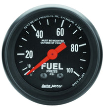 Load image into Gallery viewer, Autometer Z Series 52mm 0-100 PSI Mechanical Fuel Pressure Gauge