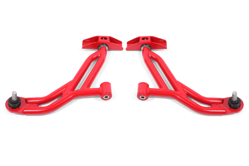BMR Suspension 05-14 Ford Mustang Lower A-Arms - Red - Non-Adjustable - GTR Auto