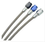 Fragola -2AN Brake Line w/ -3AN Blue Alum. Nuts 24in