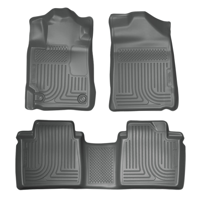 Husky Liners 07-11 Toyota Camry (All) WeatherBeater Combo Gray Floor Liners (One Piece for 2nd Row) - GTR Auto