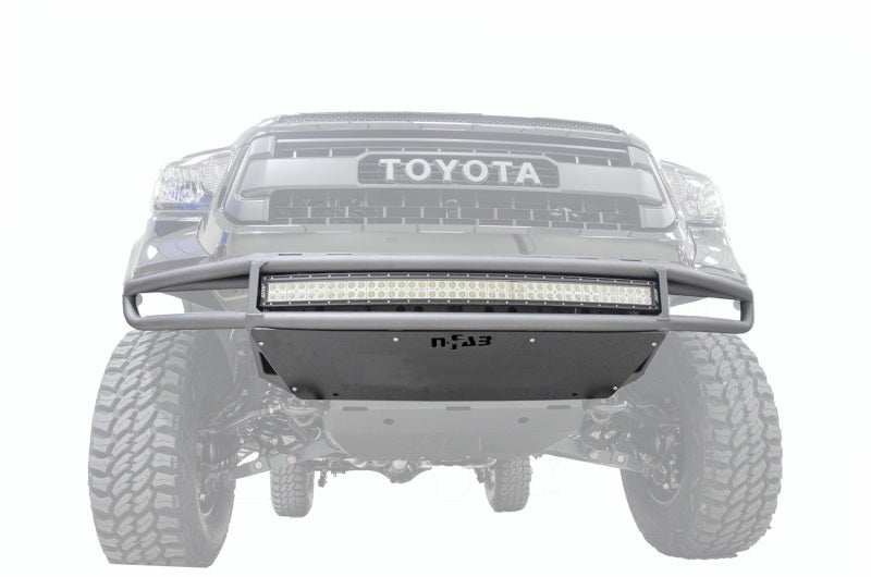 N-Fab M-RDS Front Bumper 14-17 Toyota Tundra - Gloss Black w/Silver Skid Plate