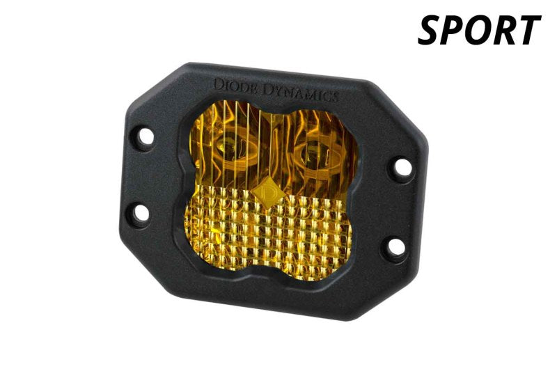 Diode Dynamics SS3 LED Pod Sport - Yellow Combo Flush (Single)