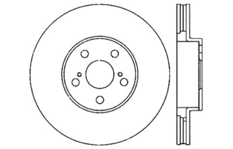 StopTech 03-08 Pontiac Vibe / 05-09 Scion tc Right Front Slotted & Drilled Rotor