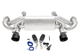 SOUL 2020+ Porsche 718 GT4 / Spyder / GTS 4.0L Valved Exhaust - Ceramic Black Strght Cut Tips - VC