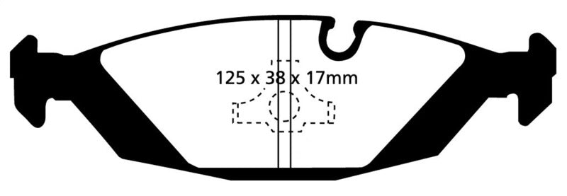 EBC 87-88 BMW M5 3.5 (E28) Redstuff Rear Brake Pads