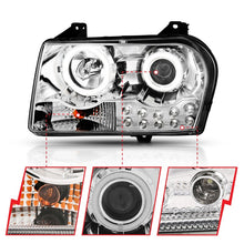 Load image into Gallery viewer, ANZO 2005-2010 Chrysler 300 Projector Headlights w/ Halo Chrome